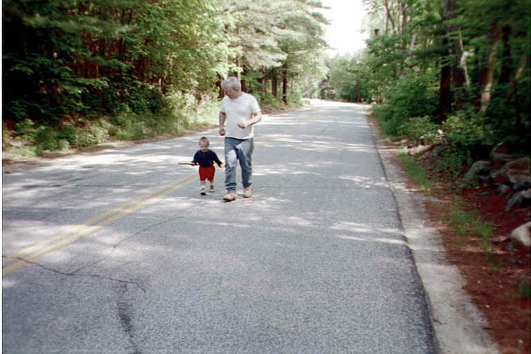 Alex is having a lot of fun.  Charles hasn't "jogged" in a while  -- he is just hoping he'll be back home soon...